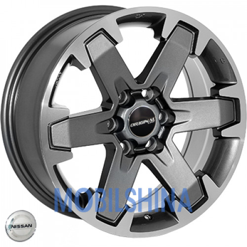 R16 7 6/114.3 66.1 ET30 Zorat wheels BK5133 Grey Polished (Темно-серый с полированной лицевой частью) (литой)