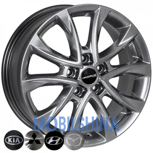 R17 7 5/114.3 67.1 ET50 Zorat wheels 7 958 Hyper black (Насыщенный черный, иногда темно-серебристый) (литой)