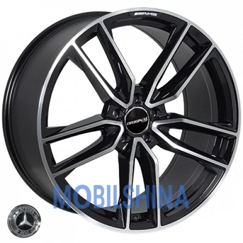 R21 11 5/112 66.6 ET49 Zorat wheels BK5610 Black polished (Черный с полированной лицевой частью) (литой)