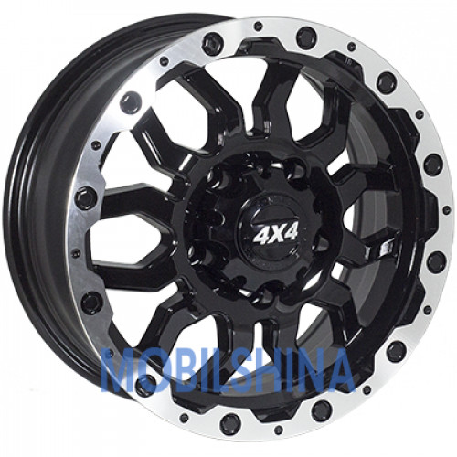 R16 7 5/139.7 98.5 ET35 Zorat wheels 3 322 Black with Lip Polished (Черный с полированным ободом) (литой)