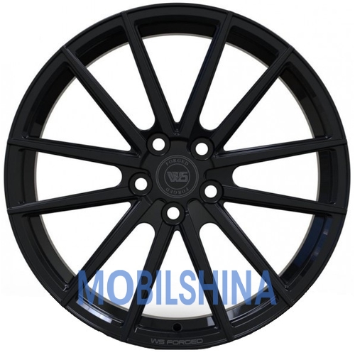 R19 8 5/114.3 60.1 ET50 Ws forged WS1247 Gloss Black (Черный глянец) (кованый)