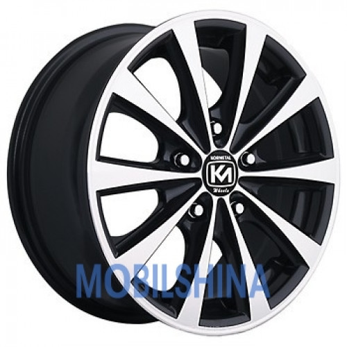 R15 6.5 5/112 66.6 ET37 Kormetal KM 775 Mirage Black Diamond (Черный глянцевый) (литой)