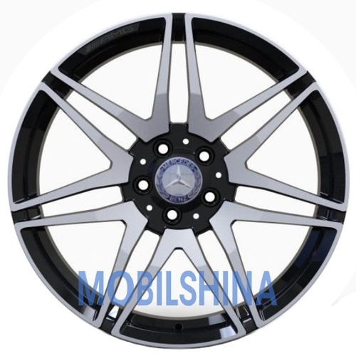 R19 8 5/112 66.5 ET52 Replica forged MR874 gloss black machined face (кованый)