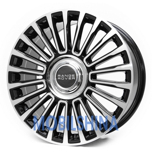 R20 9 5/108/114.3 73.1 ET40 Replica Range Rover (R395) black front polished (литой)