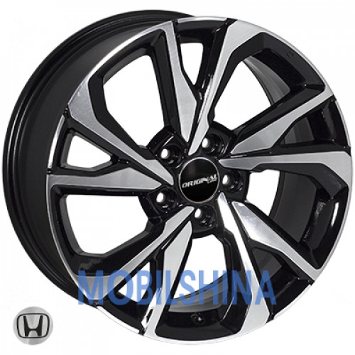 R18 8 5/114.3 64.1 ET50 Zorat wheels BK5384 Black polished (Черный с полированной лицевой частью) (литой)