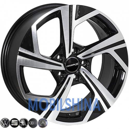 R18 8 5/112 57.1 ET45 Zorat wheels BK5851 Black polished (Черный с полированной лицевой частью) (литой)