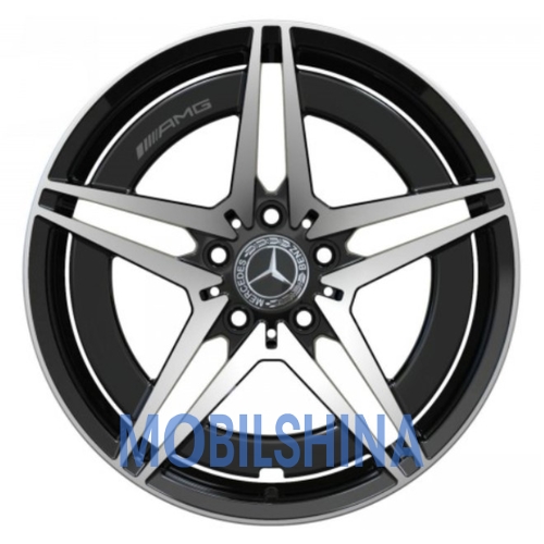 R18 7.5 5/112 66.5 ET38 Replica forged MR2111249 gloss black machined face (кованый)