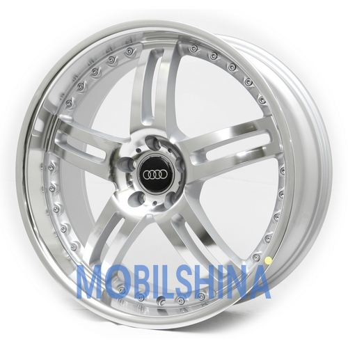 R20 8.5 5/112 73.1 ET35 Replica Audi (M05) Silver Machine Lip Polished