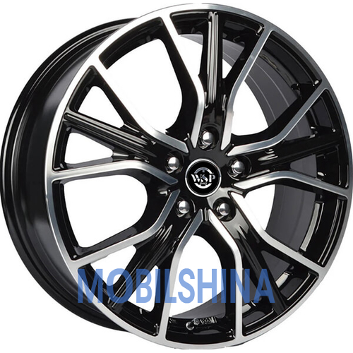 R18 7 5/114.3 60.1 ET35 Wsp italy AUDI (WD004) Zurich Gloss_Black_Polish (Черный глянцевый с полированной лицевой порверхностю) (литой)