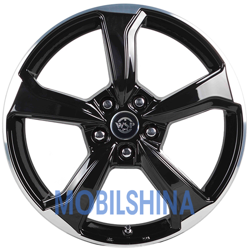 R18 7 5/112 57.1 ET43 Wsp italy AUDI (WD005) Formentera Gloss_Black_Polish (Черный глянцевый с полированной лицевой порверхностю) (литой)