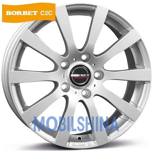 R17 7.5 5/130 71.5 ET50 Borbet C2C Silver (Серебро) (литой)