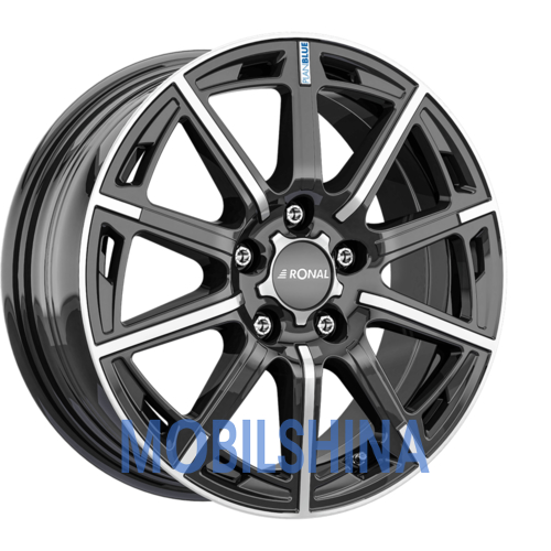 R16 6.5 5/112 57.1 ET45 Ronal R60 Blue Jetblack-front diamond cut (Дробный бриллиант с черным фронтом) (литой)