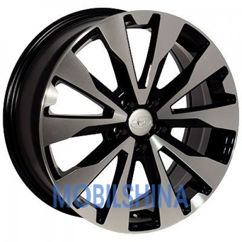 R18 7 5/100 56.1 ET48 Zorat wheels 7 727 Black polished (Черный с полированной лицевой частью) (литой)