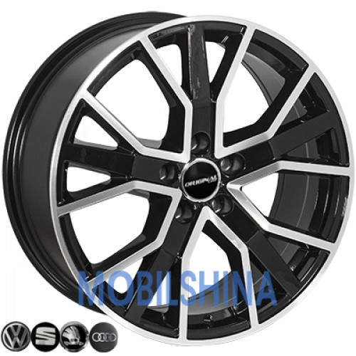 R18 8 5/112 66.6 ET35 Zorat wheels BK5131 Black polished (Черный с полированной лицевой частью) (литой)