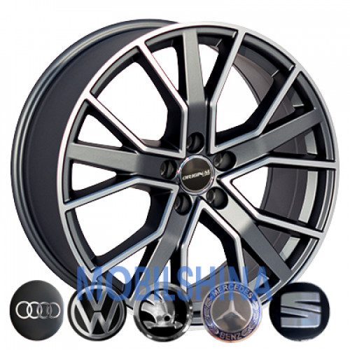 R19 8.5 5/112 66.6 ET35 Zorat wheels BK5131 Graphite-Matt front Polished (Графит-матт перед полированный) (литой)