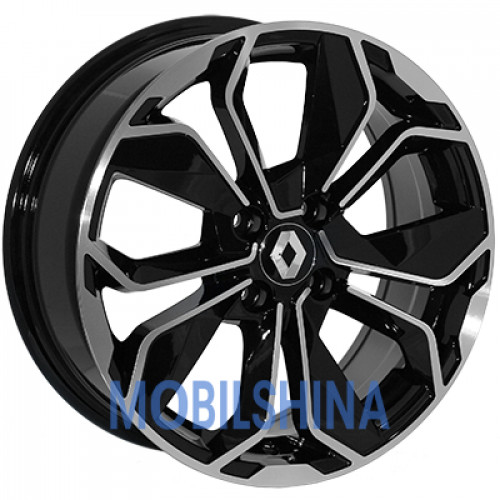 R14 5.5 4/100 67.1 ET40 Zorat wheels BK5296 Black polished (Черный с полированной лицевой частью) (литой)