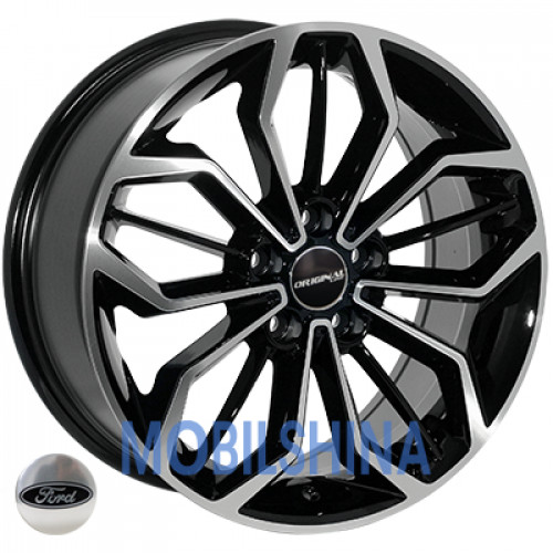 R16 6.5 5/108 63.4 ET50 Zorat wheels BK5433 Black polished (Черный с полированной лицевой частью) (литой)