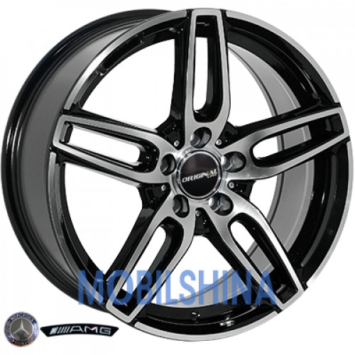 R18 8 5/112 66.6 ET43 Zorat wheels BK5434 Black polished (Черный с полированной лицевой частью) (литой)